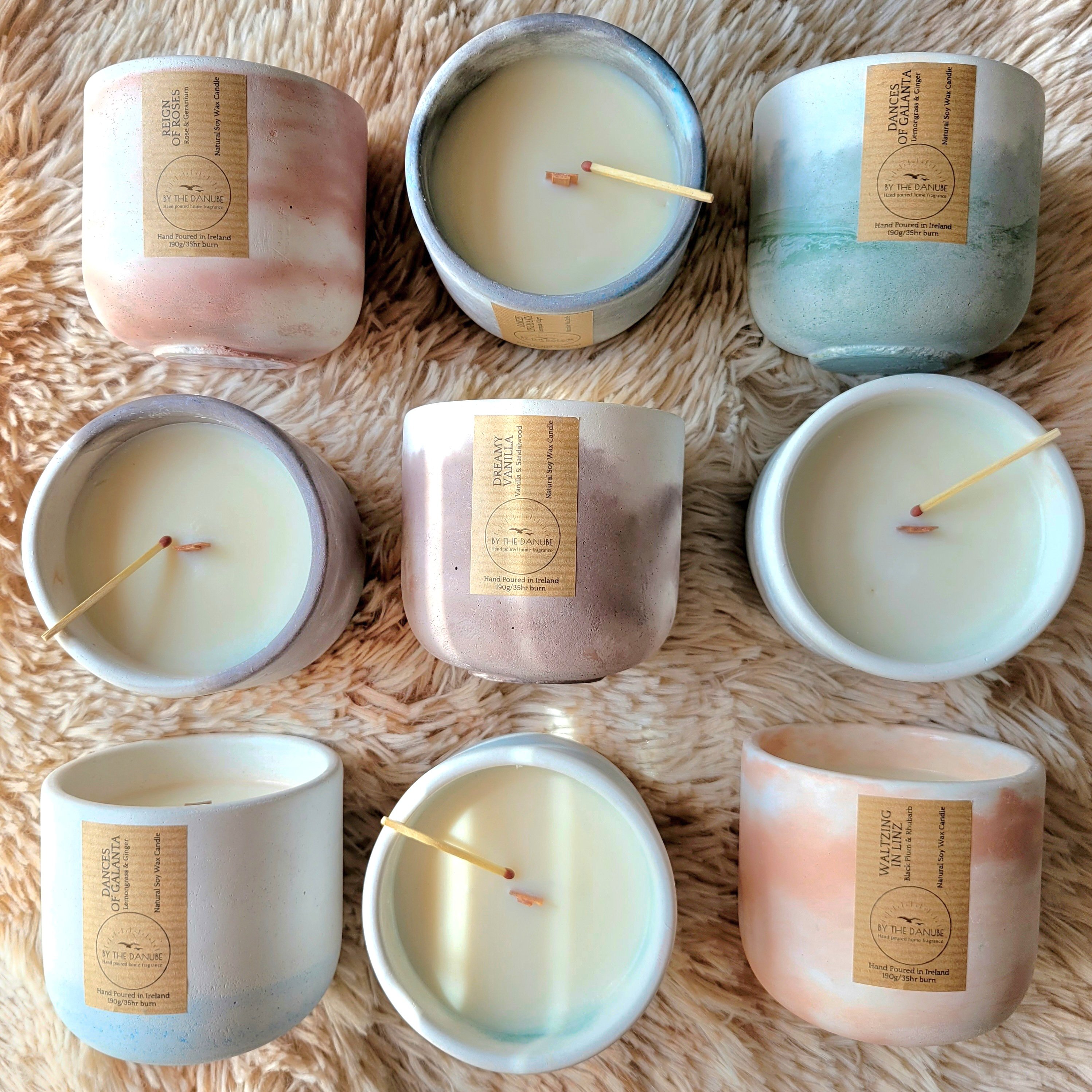 Concrete candles